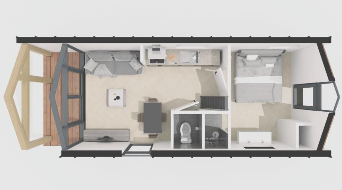 Tiny Zen House In Heinkenszand With Private Sauna, Airco, Outdoor Swimming Pool, Wifi And 2 Bedrooms Eksteriør bilde